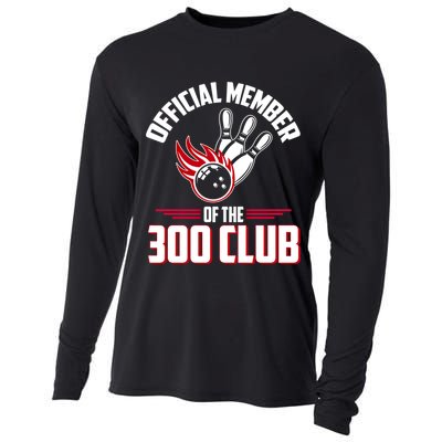 Bowling 300 Great Gift 300 Club Member Funny Bowler Gift Cooling Performance Long Sleeve Crew