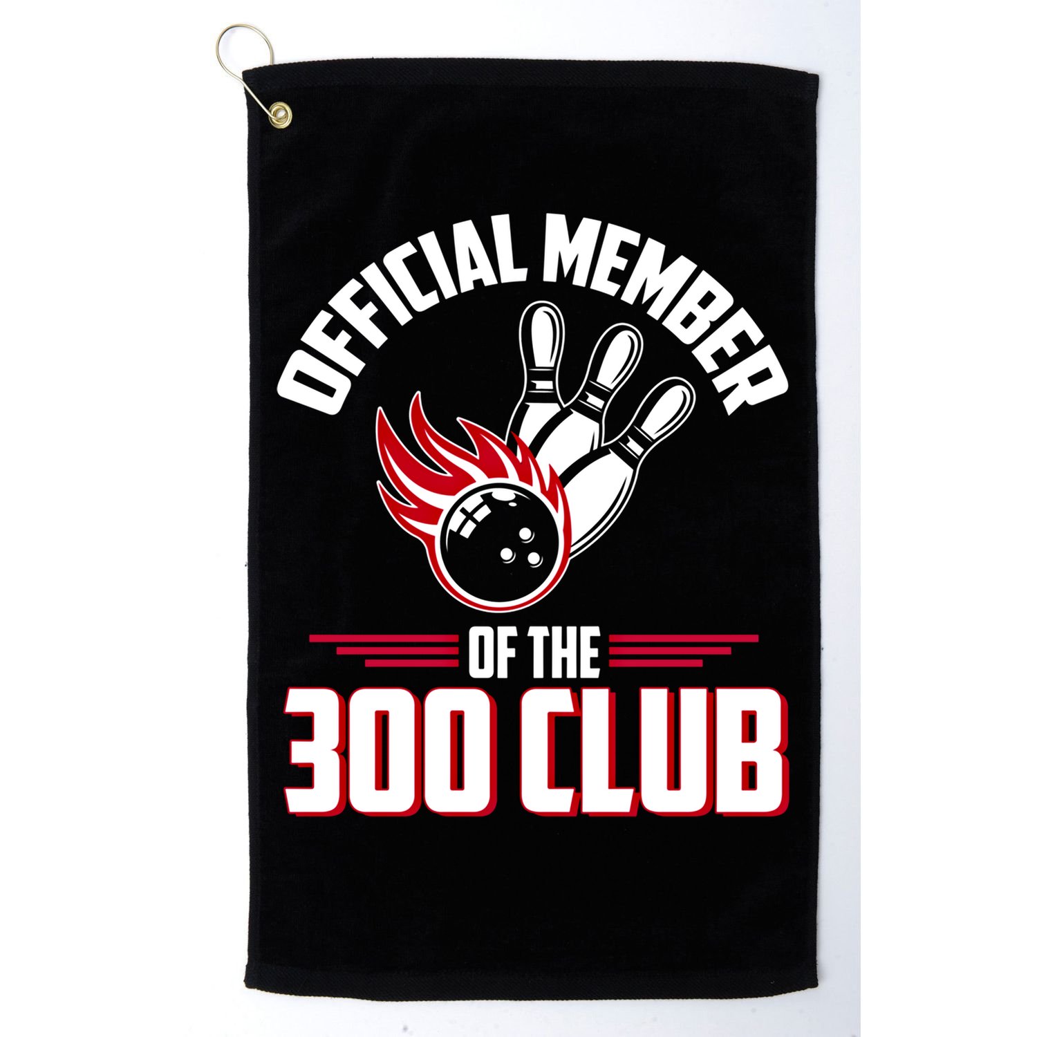 Bowling 300 Great Gift 300 Club Member Funny Bowler Gift Golf Towel