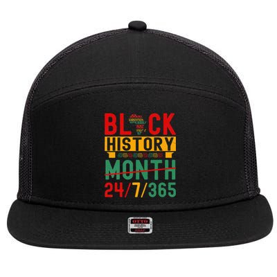 BHM 365 One Month Cant Hold Our History 7 Panel Mesh Trucker Snapback Hat