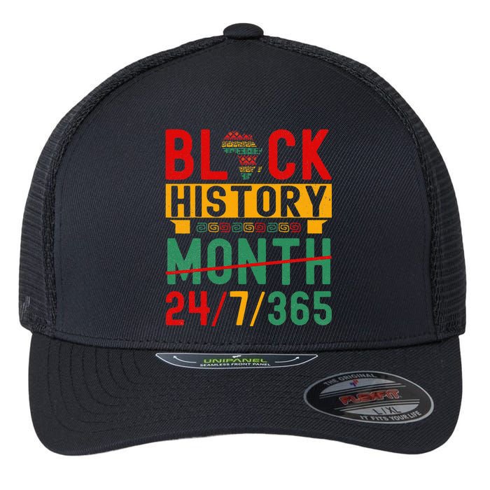 BHM 365 One Month Cant Hold Our History Flexfit Unipanel Trucker Cap