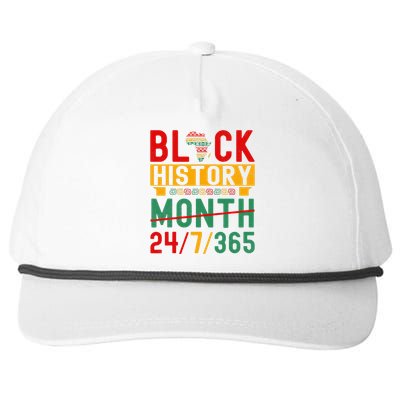 BHM 365 One Month Cant Hold Our History Snapback Five-Panel Rope Hat