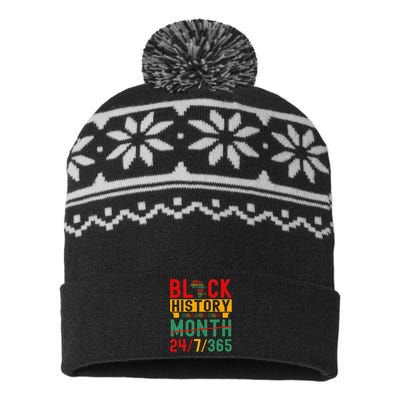 BHM 365 One Month Cant Hold Our History USA-Made Snowflake Beanie