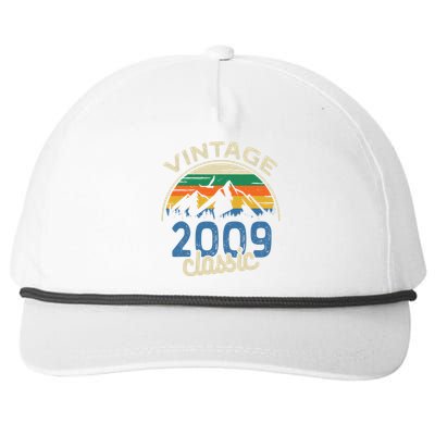 Birthday 365 Vintage 2009 Classic Birthday Gifts Snapback Five-Panel Rope Hat