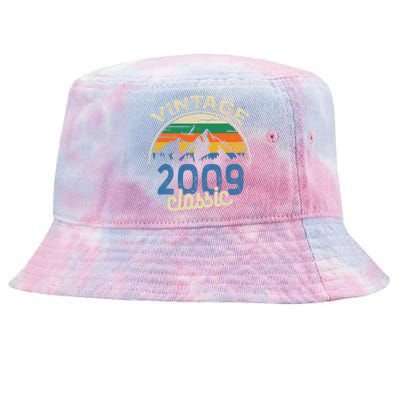 Birthday 365 Vintage 2009 Classic Birthday Gifts Tie-Dyed Bucket Hat