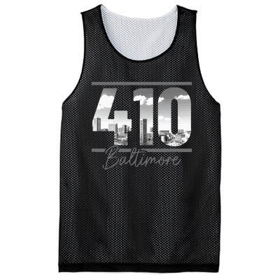 Baltimore 410 Area Code Skyline Maryland Vintage Mesh Reversible Basketball Jersey Tank