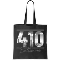 Baltimore 410 Area Code Skyline Maryland Vintage Tote Bag