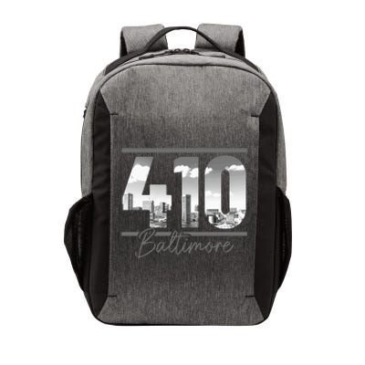 Baltimore 410 Area Code Skyline Maryland Vintage Vector Backpack