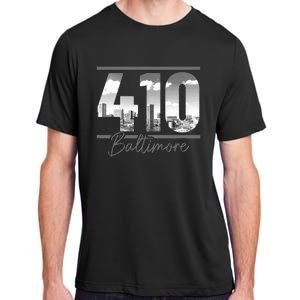 Baltimore 410 Area Code Skyline Maryland Adult ChromaSoft Performance T-Shirt