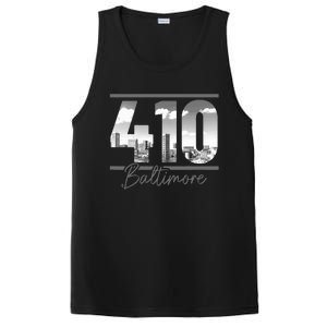 Baltimore 410 Area Code Skyline Maryland PosiCharge Competitor Tank