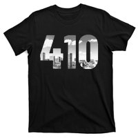 Baltimore 410 Area Code Skyline Maryland Vintage T-Shirt