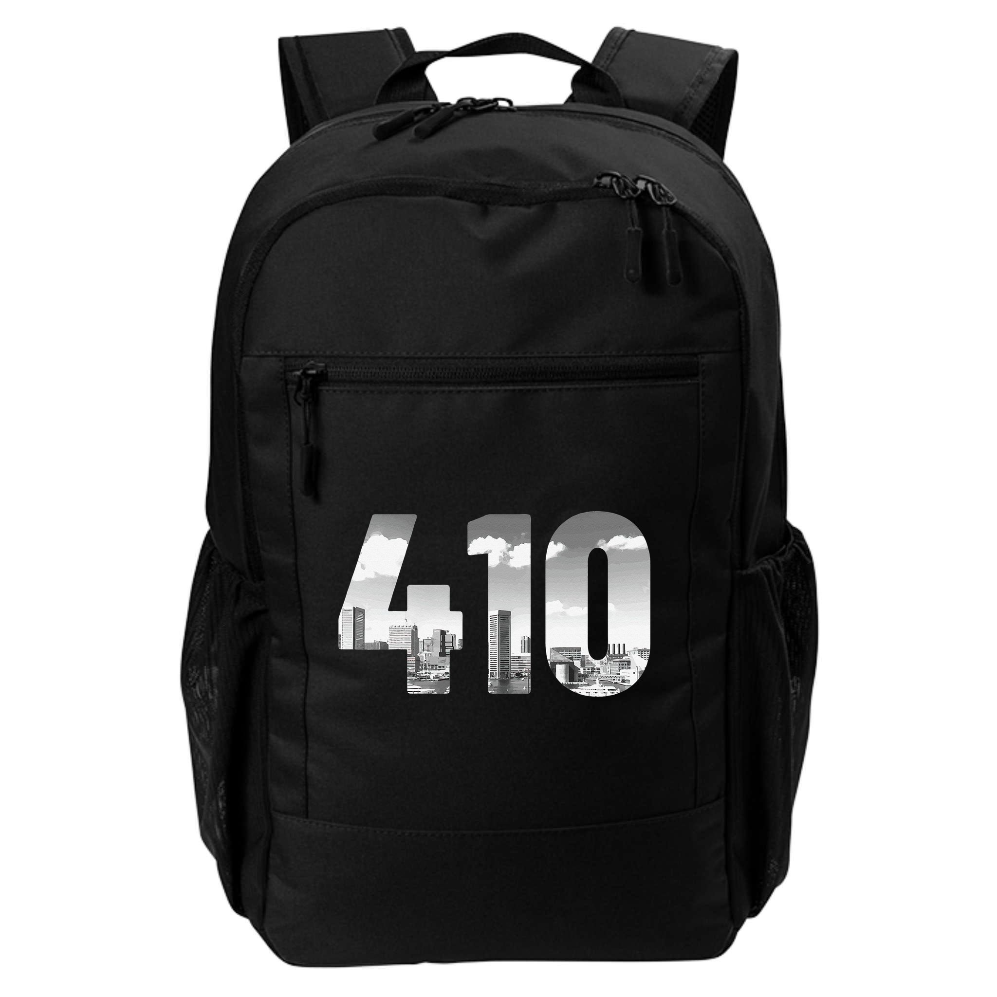 Baltimore 410 Area Code Skyline Maryland Vintage Backpack
