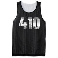 Baltimore 410 Area Code Skyline Maryland Vintage Mesh Reversible Basketball Jersey Tank