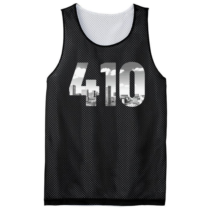 Baltimore 410 Area Code Skyline Maryland Vintage Mesh Reversible Basketball Jersey Tank