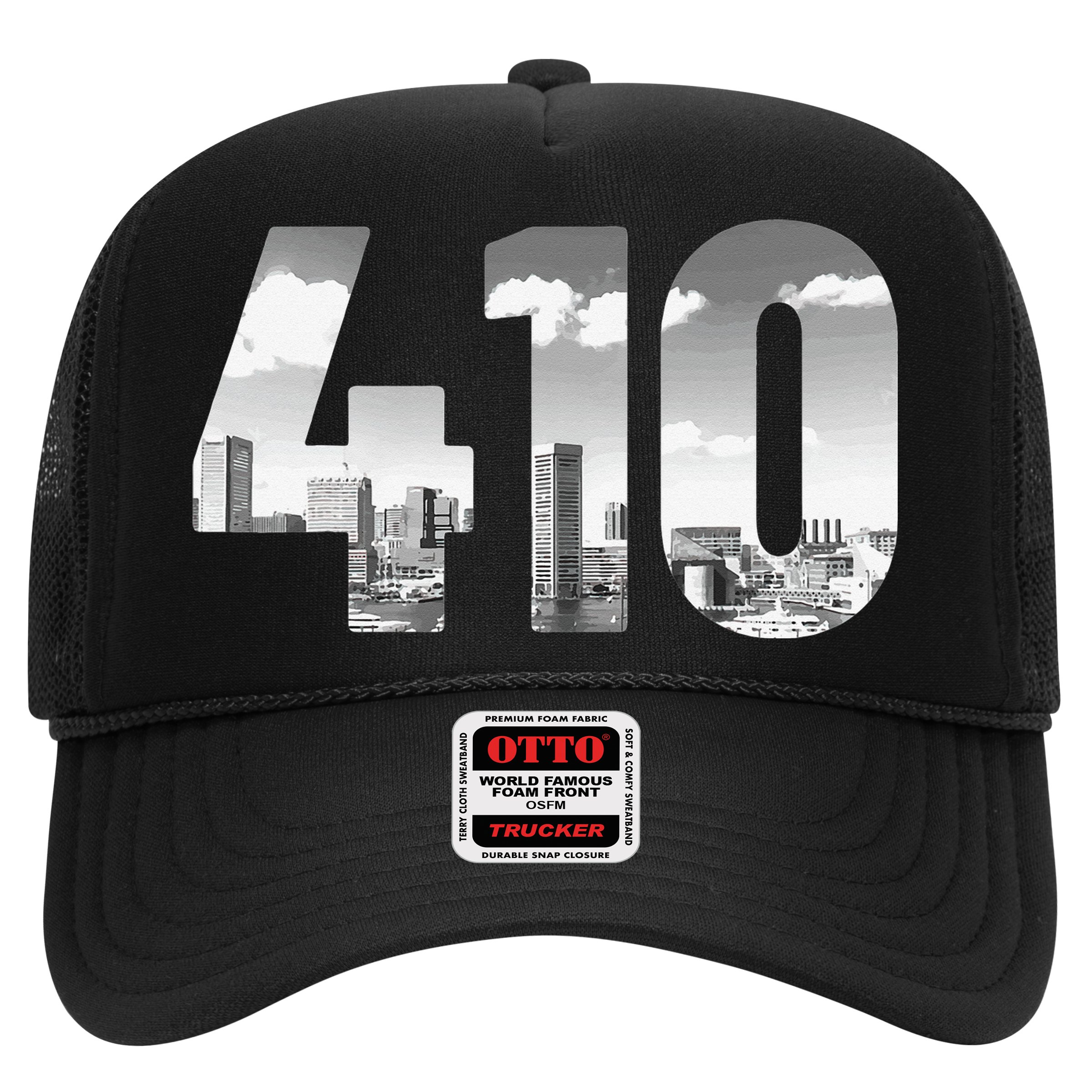 Baltimore 410 Area Code Skyline Maryland Vintage Hat