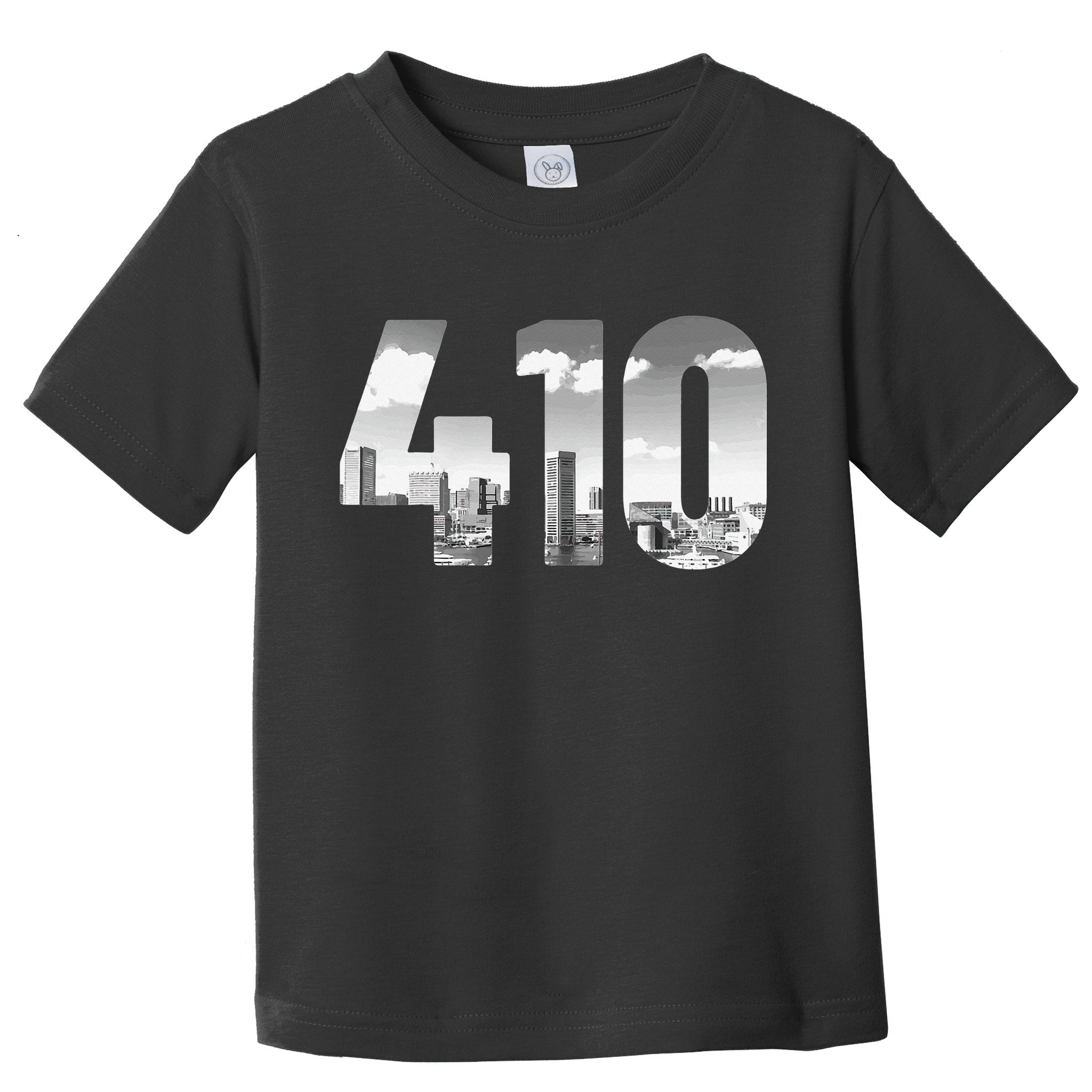 Baltimore 410 Area Code Skyline Maryland Vintage Toddler T-Shirt