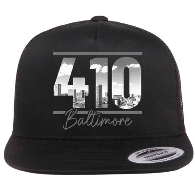 Baltimore 410 Area Code Skyline Maryland Vintage Flatbill Hat