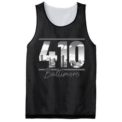 Baltimore 410 Area Code Skyline Maryland Vintage Mesh Reversible Basketball Jersey Tank