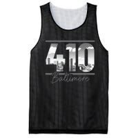 Baltimore 410 Area Code Skyline Maryland Vintage Mesh Reversible Basketball Jersey Tank