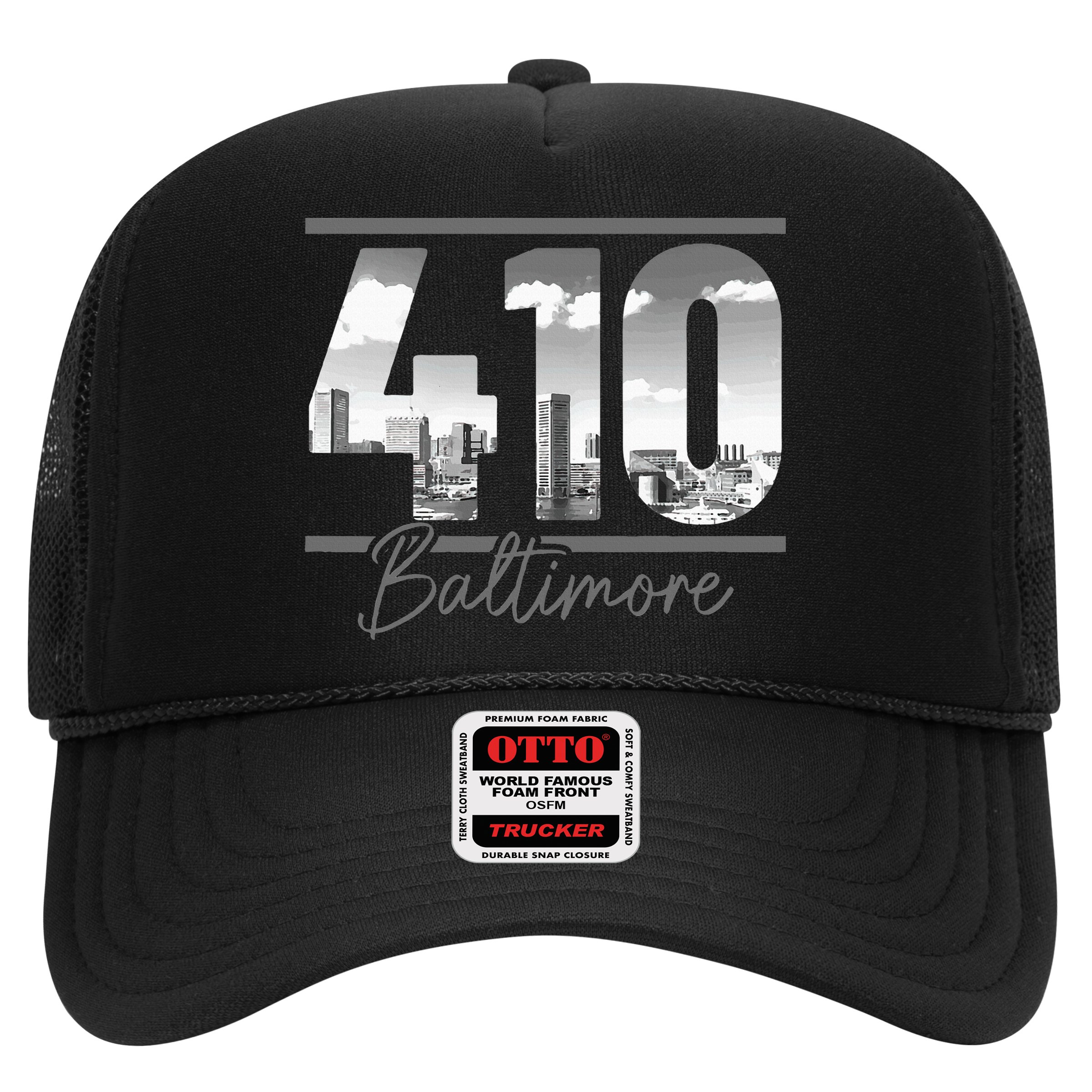 Baltimore 410 Area Code Skyline Maryland Vintage Hat
