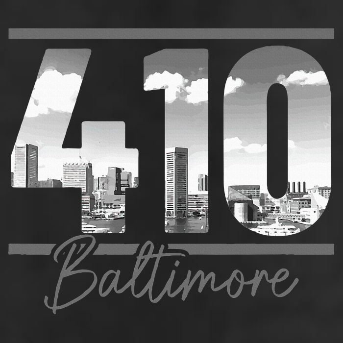 Baltimore 410 Area Code Skyline Maryland Vintage Hat