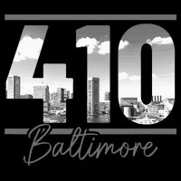Baltimore 410 Area Code Skyline Maryland Vintage Kids T-Shirt
