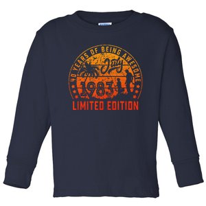 Born 40th Birthday For Retro July 1983 Limited Edition Toddler Long Sleeve Shirt