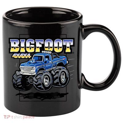 Bigfoot 4x4x4 Cartoon Truck (Color Options 1) 11oz C Handle Ceramic Mug