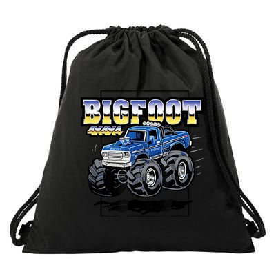 Bigfoot 4x4x4 Cartoon Truck (Color Options 1) Drawstring Bag