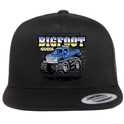 Bigfoot 4x4x4 Cartoon Truck (Color Options 1) Flatbill Hat