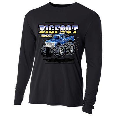 Bigfoot 4x4x4 Cartoon Truck (Color Options 1) Cooling Performance Long Sleeve Crew