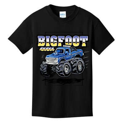 Bigfoot 4x4x4 Cartoon Truck (Color Options 1) Kids T-Shirt