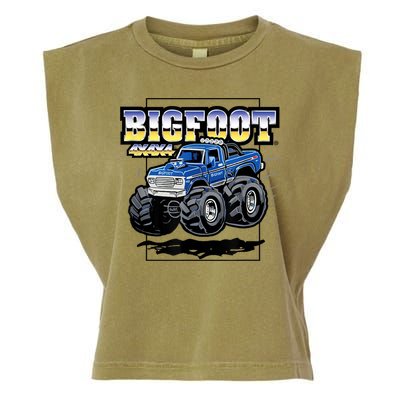Bigfoot 4x4x4 Cartoon Truck (Color Options 1) Garment-Dyed Women's Muscle Tee