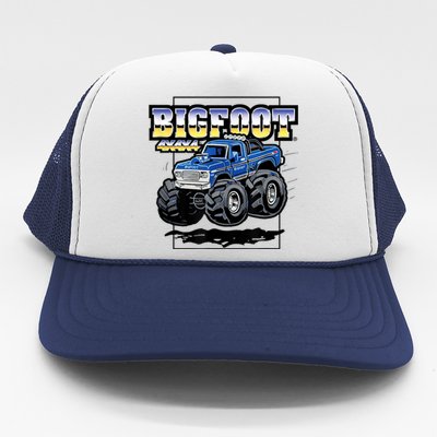 Bigfoot 4x4x4 Cartoon Truck (Color Options 1) Trucker Hat