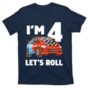 Birthday 4 Four Race Car 4th Birthday Racing Car T-Shirt