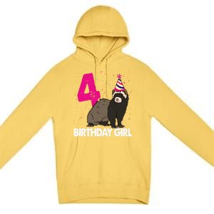 Birthday 4 Funny Funny Gift Funny Ferret Lovers Gift Premium Pullover Hoodie