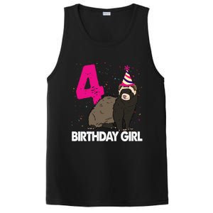 Birthday 4 Funny Funny Gift Funny Ferret Lovers Gift PosiCharge Competitor Tank