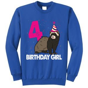 Birthday 4 Funny Funny Gift Funny Ferret Lovers Gift Sweatshirt