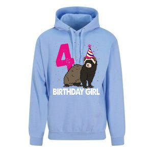 Birthday 4 Funny Funny Gift Funny Ferret Lovers Gift Unisex Surf Hoodie