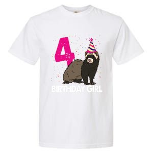 Birthday 4 Funny Funny Gift Funny Ferret Lovers Gift Garment-Dyed Heavyweight T-Shirt