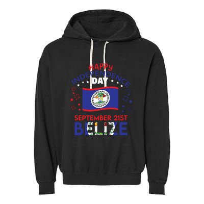 Belize 43rd Independence Day Belizean Pride Belize Flag Garment-Dyed Fleece Hoodie