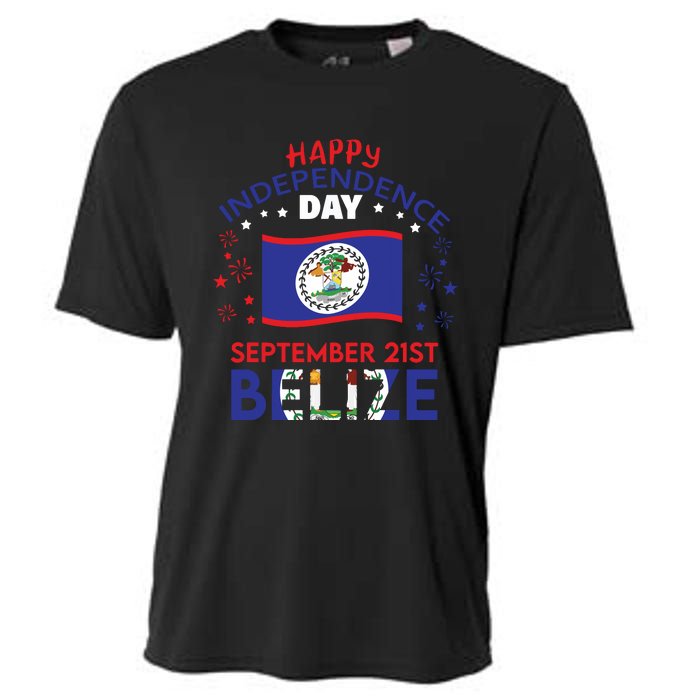 Belize 43rd Independence Day Belizean Pride Belize Flag Cooling Performance Crew T-Shirt