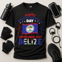 Belize 43rd Independence Day Belizean Pride Belize Flag Cooling Performance Crew T-Shirt