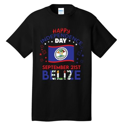 Belize 43rd Independence Day Belizean Pride Belize Flag Tall T-Shirt