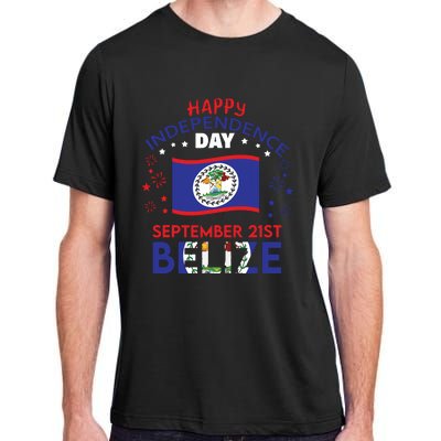 Belize 43rd Independence Day Belizean Pride Belize Flag Adult ChromaSoft Performance T-Shirt