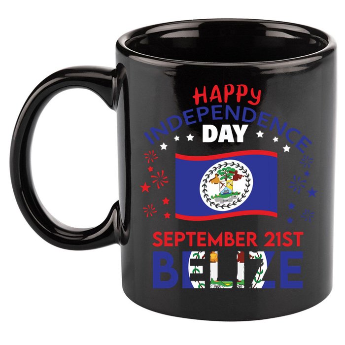 Belize 43rd Independence Day Belizean Pride Belize Flag 11oz C Handle Ceramic Mug