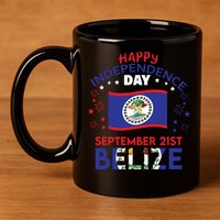 Belize 43rd Independence Day Belizean Pride Belize Flag 11oz C Handle Ceramic Mug