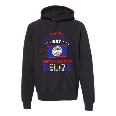 Belize 43rd Independence Day Belizean Pride Belize Flag Premium Hoodie