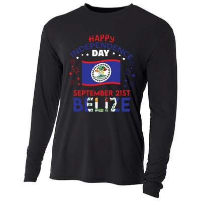 Belize 43rd Independence Day Belizean Pride Belize Flag Cooling Performance Long Sleeve Crew