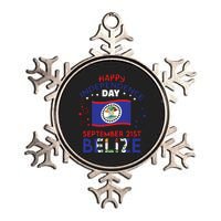 Belize 43rd Independence Day Belizean Pride Belize Flag Metallic Star Ornament