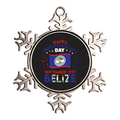 Belize 43rd Independence Day Belizean Pride Belize Flag Metallic Star Ornament